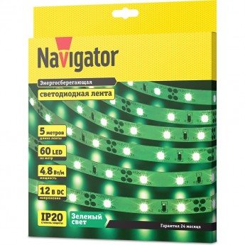 Светодиодная лента NAVIGATOR серии NLS-3528G60-4.8-IP20-12V R5