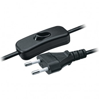 Шнур сетевой NAVIGATOR с выключателем серии NPS-FS-170-2x0.75-BL 1.7M черный