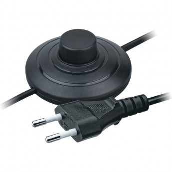 Шнур сетевой NAVIGATOR с выключателем серии NPS-FS01-170-2x0.5-BL 1.7M черный
